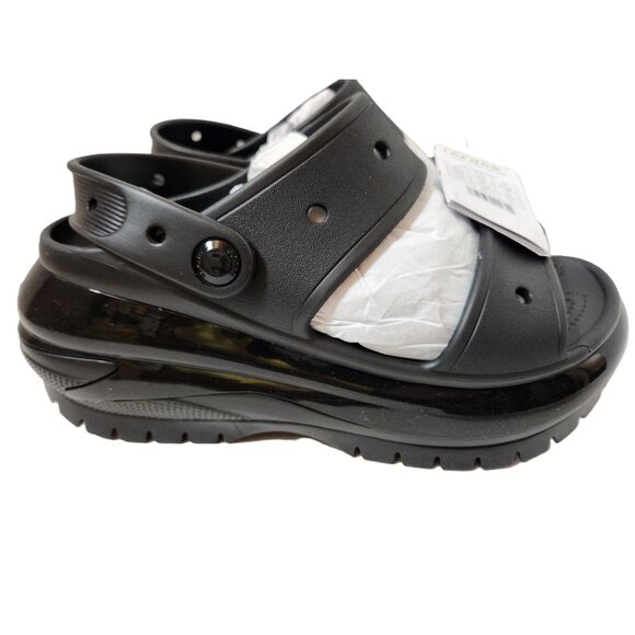 Crocs Mega Crush Sandal Women’s Size 8 Black Platform Slide - Picture 2 of 10